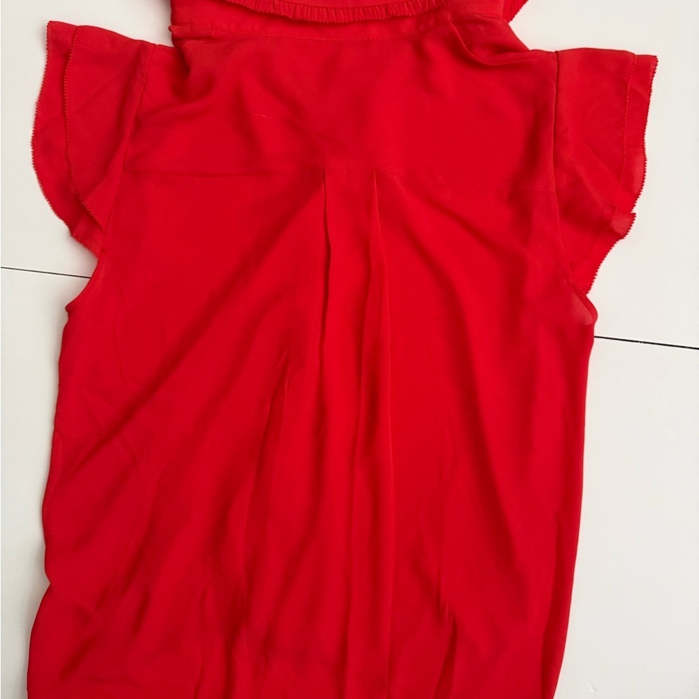 Women's Red Button-Up To - Picture 2 of 3